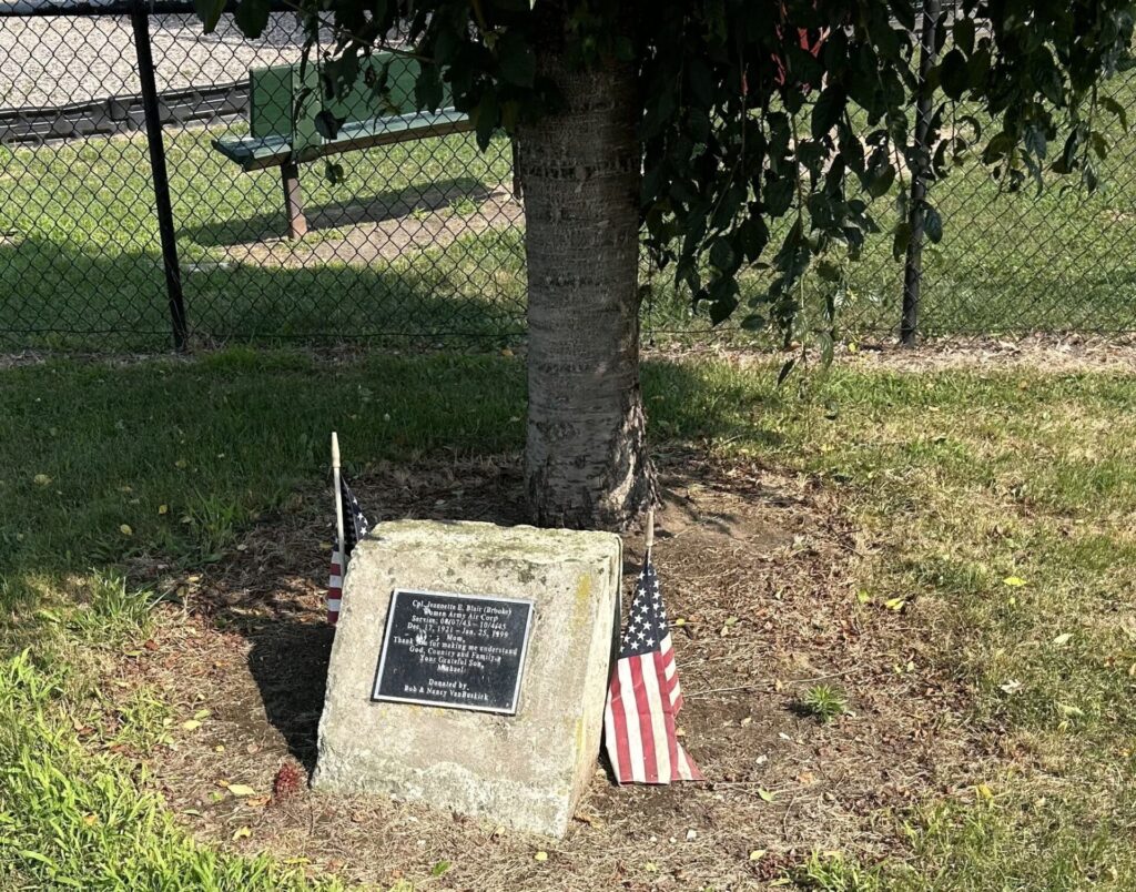 CPL. JEANNETTE E. BLAIR (BROOKS) WAR MEMORIAL TREE