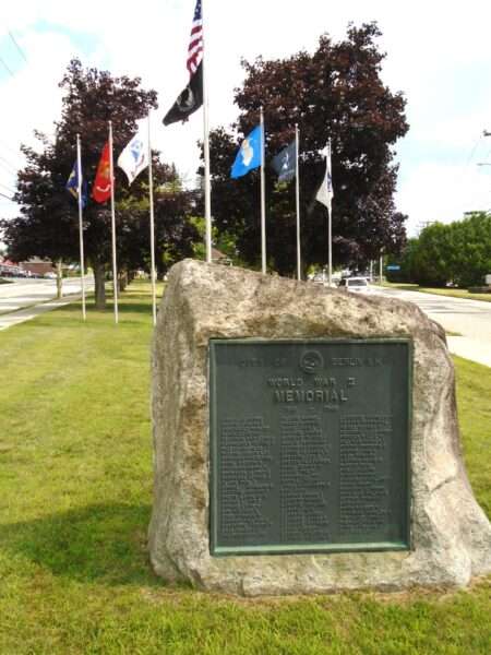 CITY OF BERLIN, NH WORLD WAR II MEMORIAL