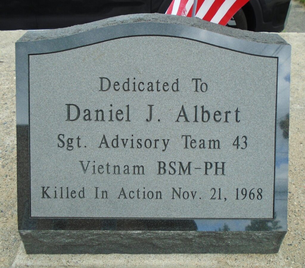 DANIEL J. ALBERT WAR MEMORIAL