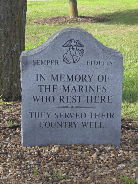 IN MEMORY OF THE MARINES WHO REST HERE MEMORIAL