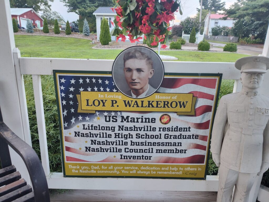 LOY P. WALKEROW WAR MEMORIAL GAZEBO PLAQUE