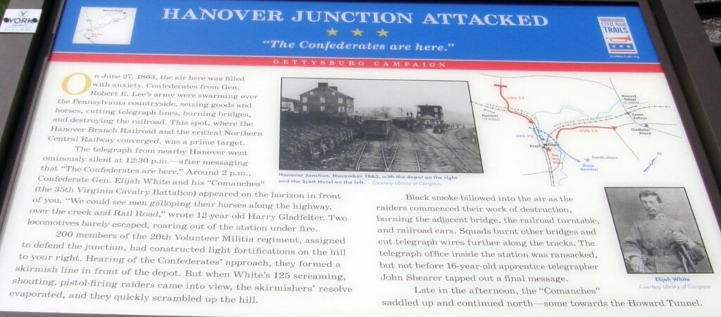 HANOVER JUNCTION ATTACKED WAR MEMORIAL PANEL