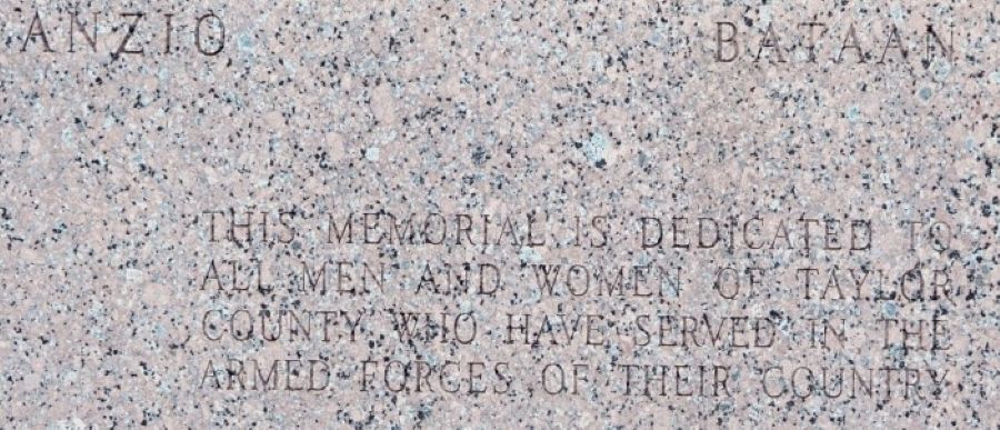 TAYLOR COUNTY ARMED FORCES MEMORIAL STONE A