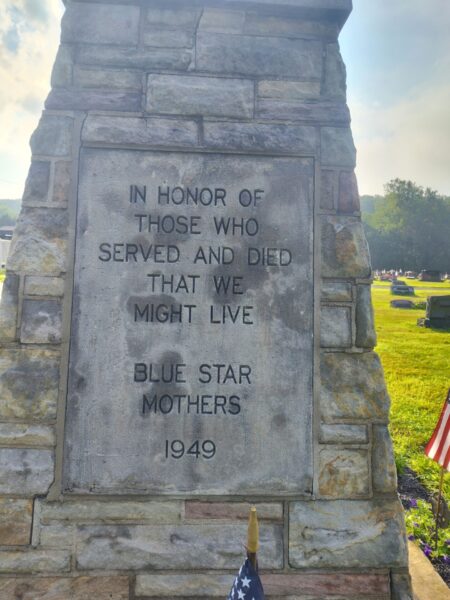 BLUE STAR MOTHERS WAR VETERANS MEMORIAL