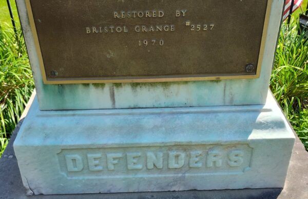 DEFENDERS OF THE UNION FROM BRISTOL MEMORIAL PLAQUE A