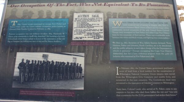 OUR OCCUPATION OF THE FORT WAR MEMORIAL PANEL