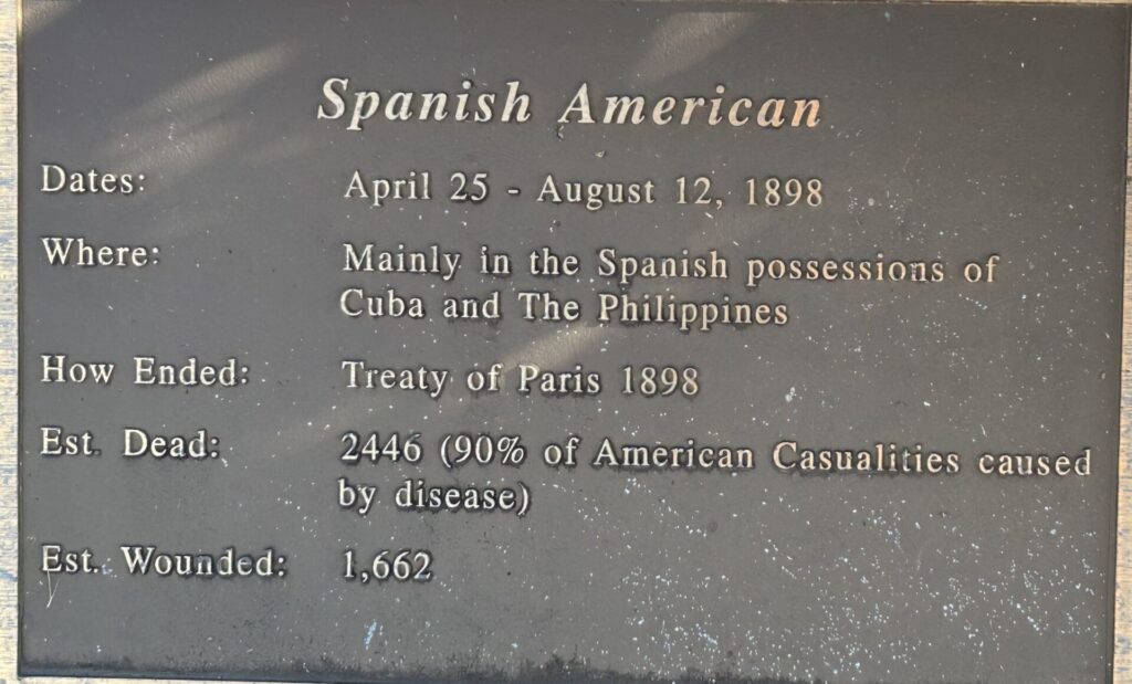 FULTON SPANISH AMERICAN WAR MEMORIAL PLAQUE