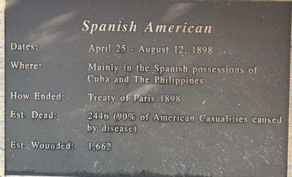 FULTON SPANISH AMERICAN WAR MEMORIAL PLAQUE