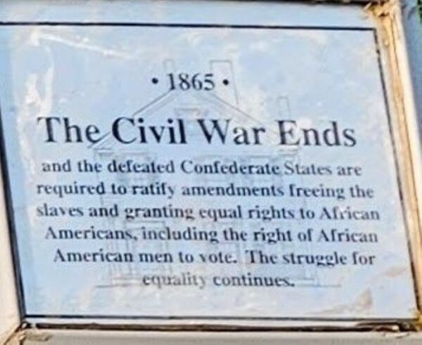 1865 CIVIL WAR MEMORIAL PLAQUE