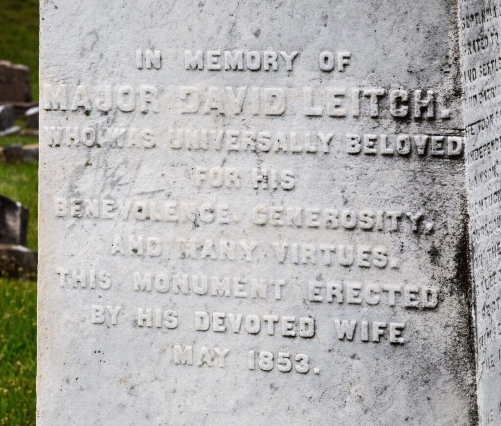 MAJOR DAVID LEITCH WAR MEMORIAL STONE B