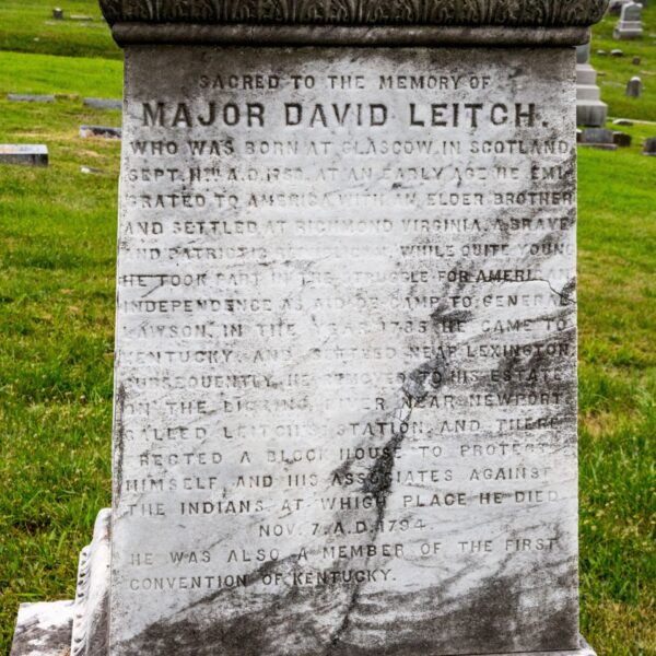 MAJOR DAVID LEITCH WAR MEMORIAL STONE A