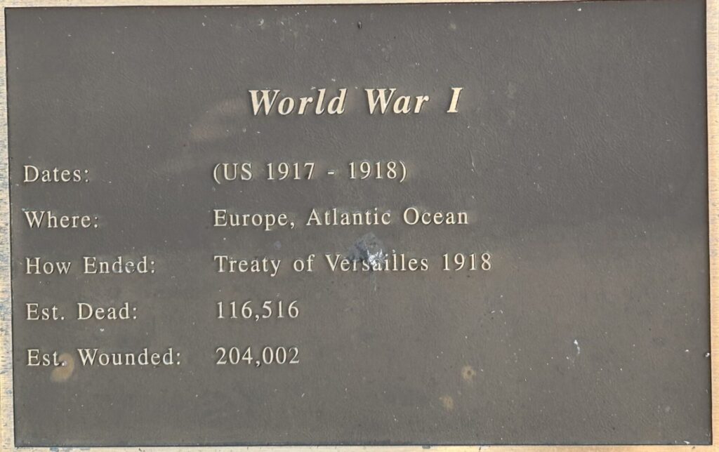FULTON WORLD WAR I MEMORIAL PLAQUE