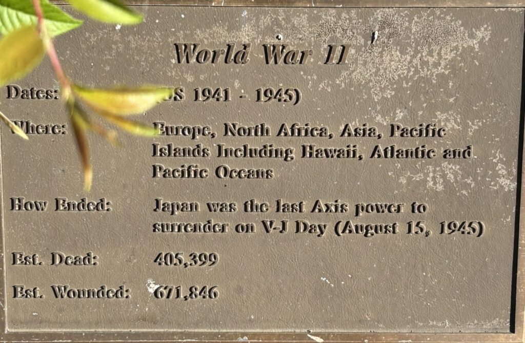 FULTON WORLD WAR II MEMORIAL PLAQUE