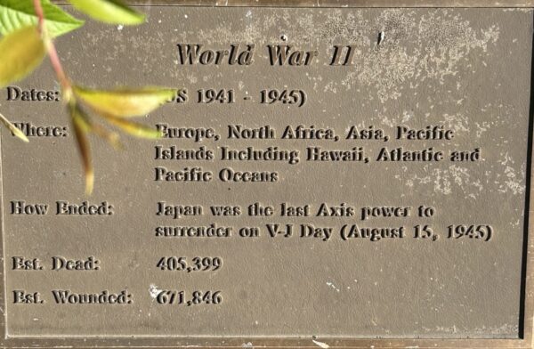 FULTON WORLD WAR II MEMORIAL PLAQUE