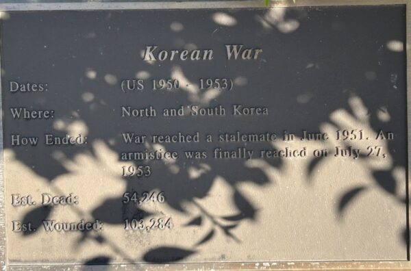 FULTON KOREAN WAR MEMORIAL PLAQUE