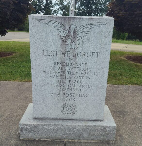 VFW POST 4192 ALL VETERANS MEMORIAL CLOSE-UP