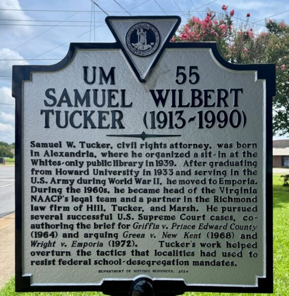 SAMUEL WILBERT TUCKER WAR MEMORIAL MARKER