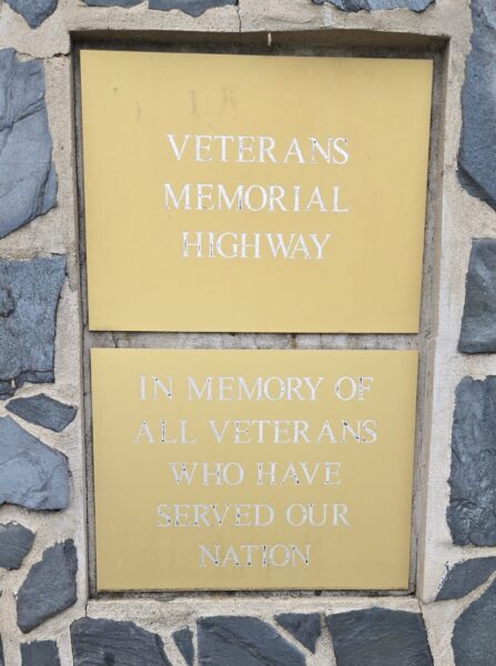 COVINGTON VETERANS MEMORIAL HIGHWAY PLAQUE