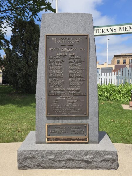 THE HONORED DEAD BARNES COUNTY MEMORIAL