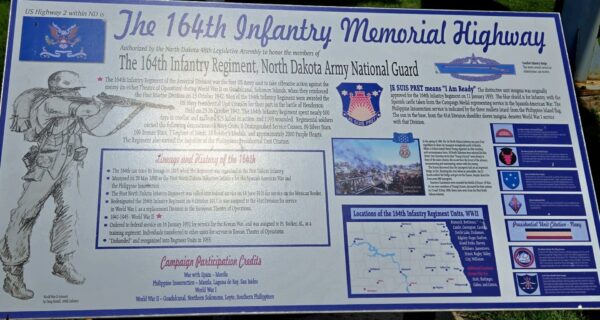 THE 164TH INFANTRY MEMORIAL HIGHWAY PLAQUE VALLEY CITY