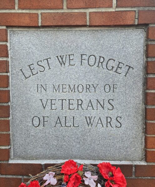 AMERICAN LEGION POST 128 ALL WAR VETERANS MEMORIAL STONE