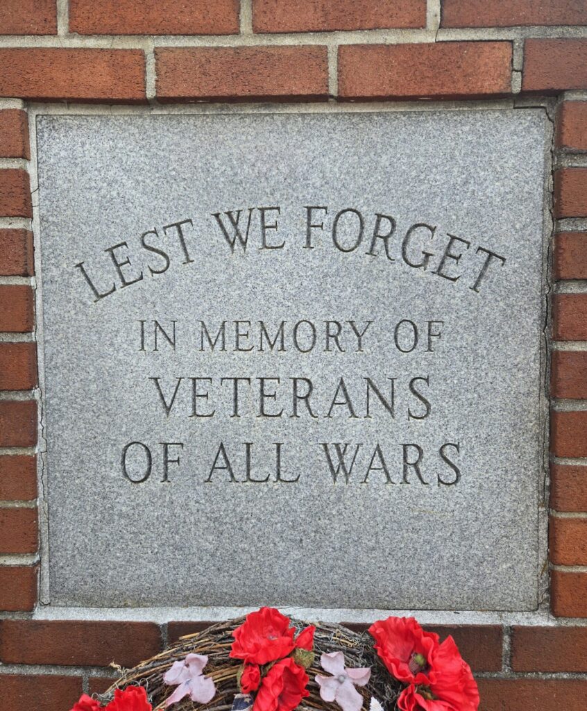 AMERICAN LEGION POST 128 ALL WAR VETERANS MEMORIAL STONE