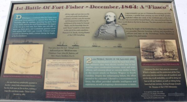 1ST BATTLE OF FORT FISHER WAR MEMORIAL PANEL
