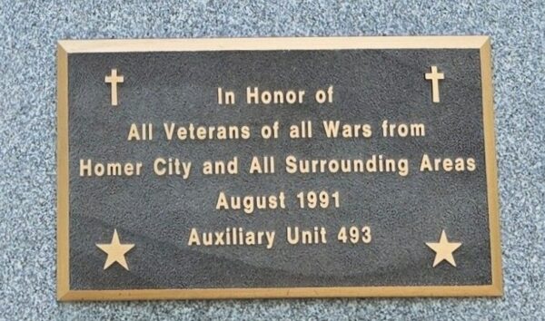 AMERICAN LEGION POST 493 MEDAL OF HONOR WAR MEMORIAL PLAQUE C