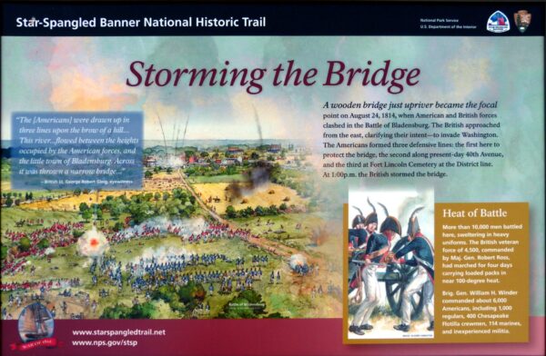STORMING THE BRIDGE WAR MEMORIAL PANEL