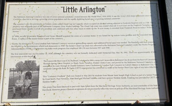 “LITTLE ARLINGTON” WAR MEMORIAL PANEL