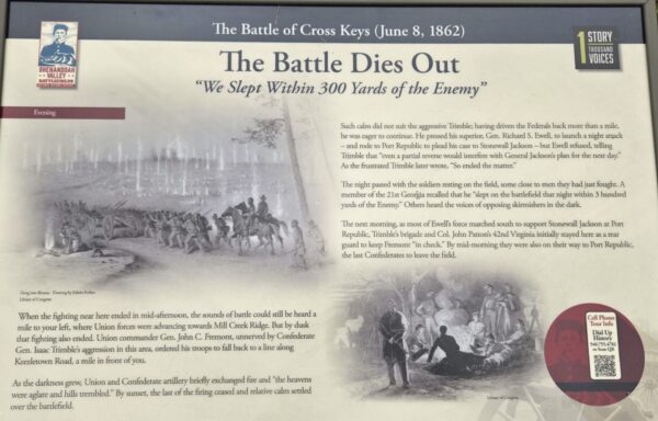 THE BATTLE DIES OUT WAR MEMORIAL PANEL