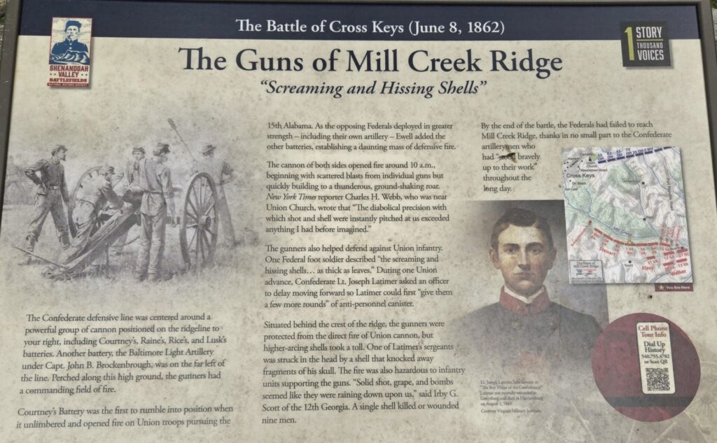 THE GUNS OF MILL CREEK RIDGE WAR MEMORIAL PANEL