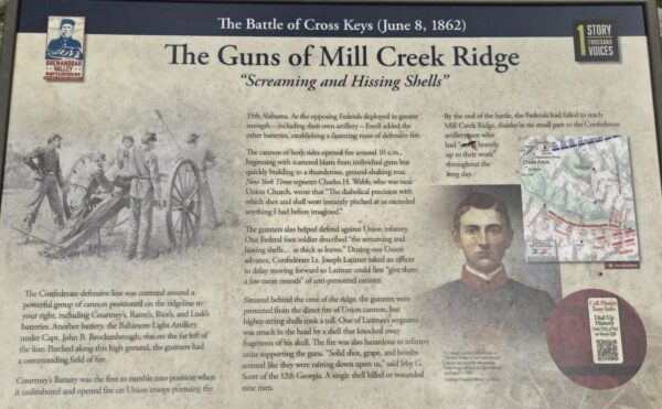 THE GUNS OF MILL CREEK RIDGE WAR MEMORIAL PANEL