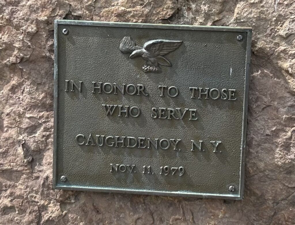 CAUGHDENOY, N.Y. VETERANS MEMORIAL PLAQUE