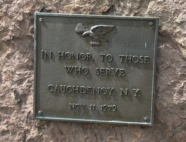 CAUGHDENOY, N.Y. VETERANS MEMORIAL PLAQUE