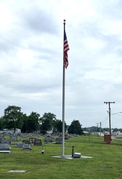 PERCY LEGION POST 1145 ALL VETERANS MEMORIAL FLAGPOLE