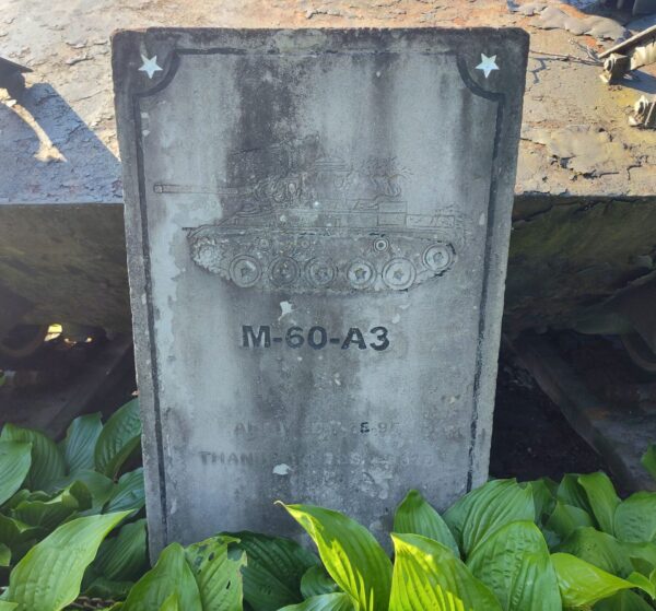 MIAMI CEMETERY M-60-A3 WAR MEMORIAL TANK STONE