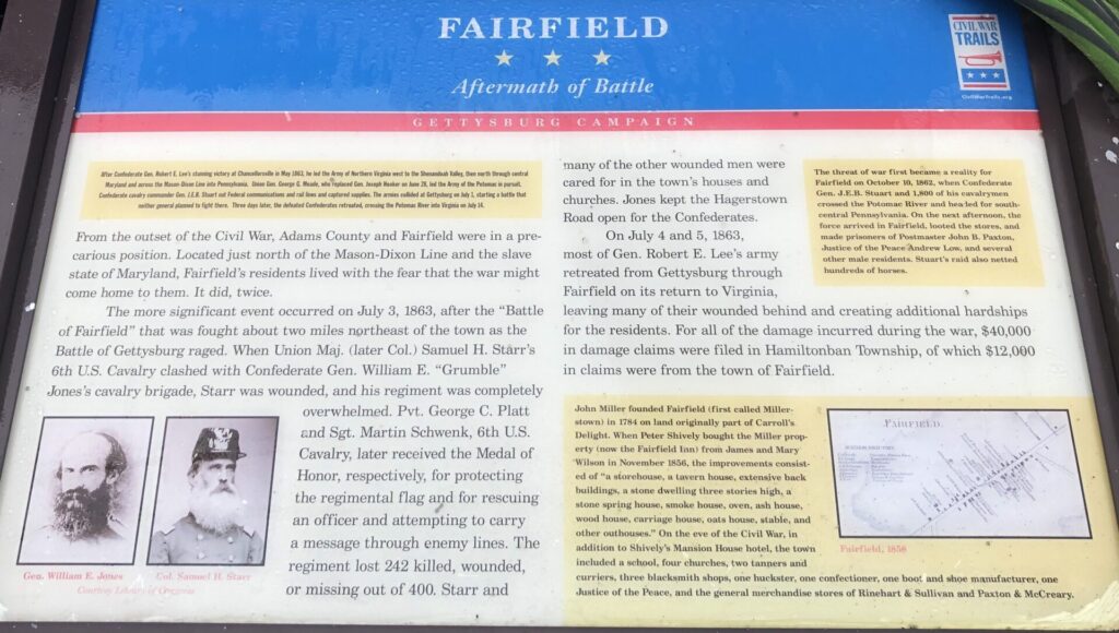 FAIRFIELD AFTERMATH OF BATTLE WAR MEMORIAL PANEL