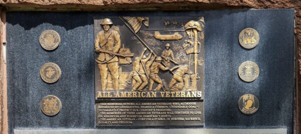 SISTERS ALL AMERICAN VETERANS MEMORIAL PLAQUE
