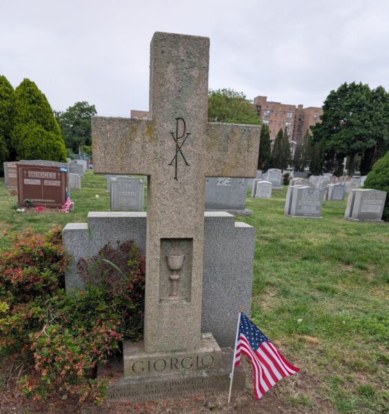 REV EDWARD J GEORGIO WAR MEMORIAL CEMETERY STONE