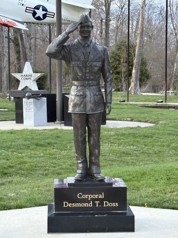 CORPORAL DESMONT T. DOSS MEDAL OF HONOR WAR MEMORIAL STATUE