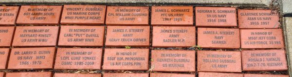 ERIE TOWNSHIP VETERANS MEMORIAL BRICKS SECTION D