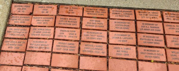 ERIE TOWNSHIP VETERANS MEMORIAL BRICKS SECTION A