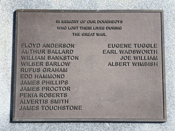 SPALDING COUNTY WORLD WAR I MEMORIAL SUPREME SACRIFICE PLAQUE