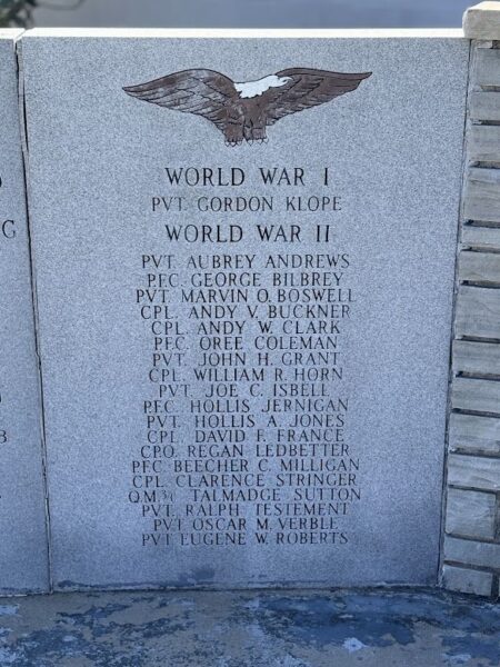 MONTEREY AND SURROUNDING COMMUNITIES SUPREME SACRIFICE WAR MEMORIAL STONE B