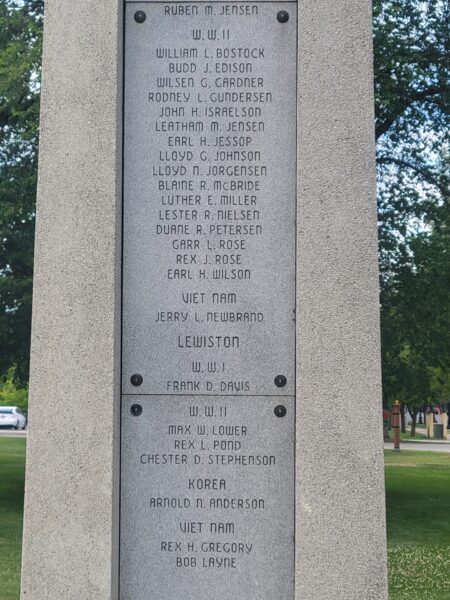 THEIR LIVES FOR OUR FREEDOM WAR MEMORIAL BOTTOM PANEL