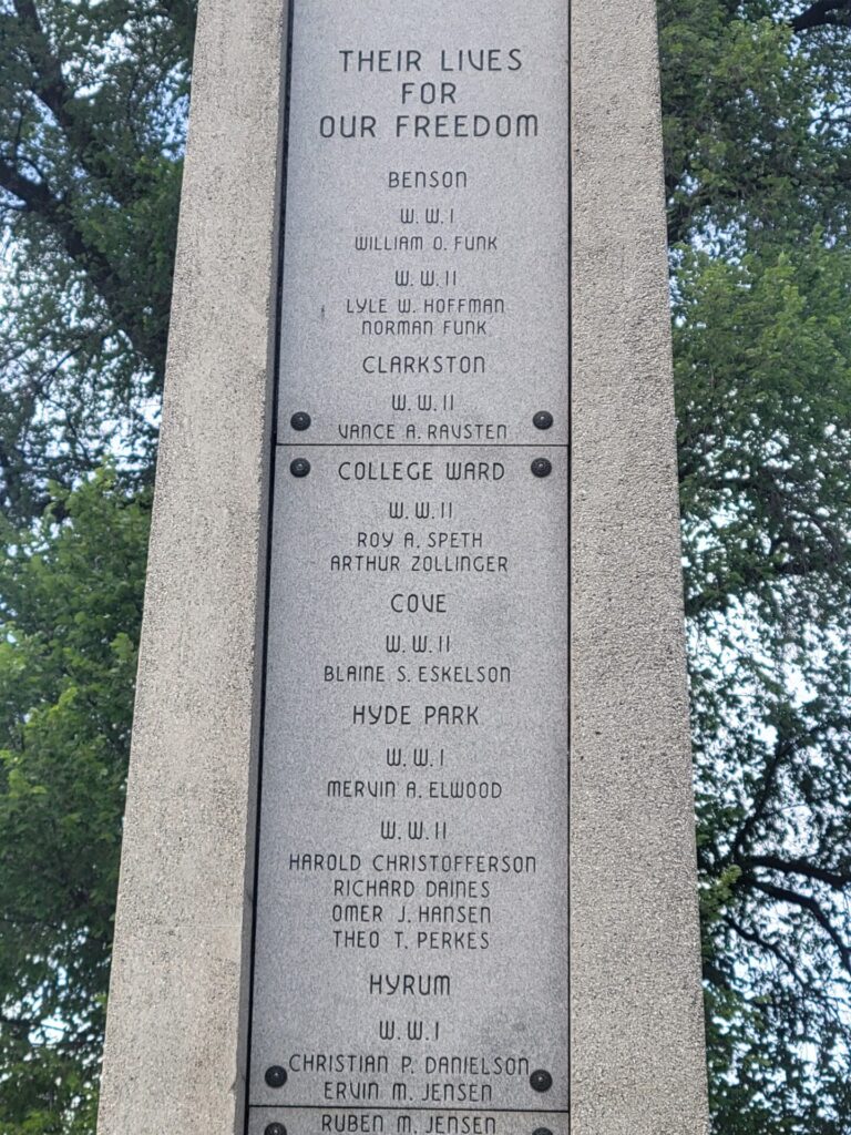 THEIR LIVES FOR OUR FREEDOM WAR MEMORIAL TOP PANEL