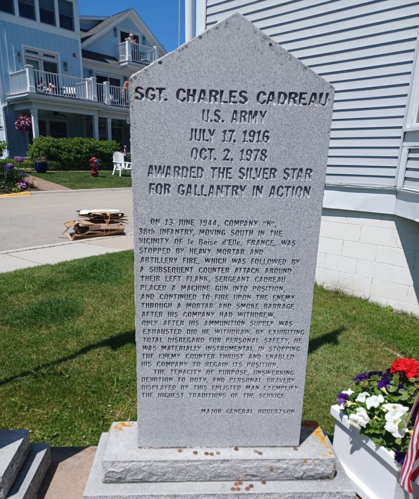 SGT. CHARLES CADREAU, U.S. ARMY WAR MEMORIAL