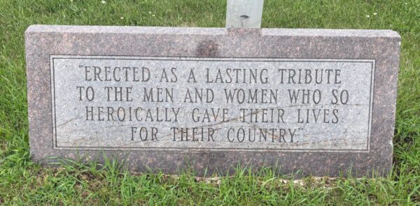 FAIRVIEW MEMORIAL PARK CEMETERY VETERANS MEMORIAL FLAGPOLE STONE