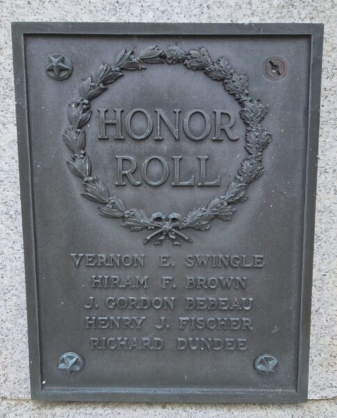 SCHOOLCRAFT COUNTY WORLD WAR HONOR ROLL MEMORIAL PLAQUE A